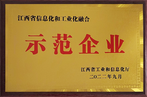 江西省信息化和工業(yè)化融合示范企業(yè)